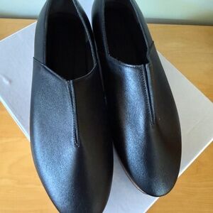 Beklina Tétouan Black Leather Women’s Size 9 Platform Cork Split Sole Loafer